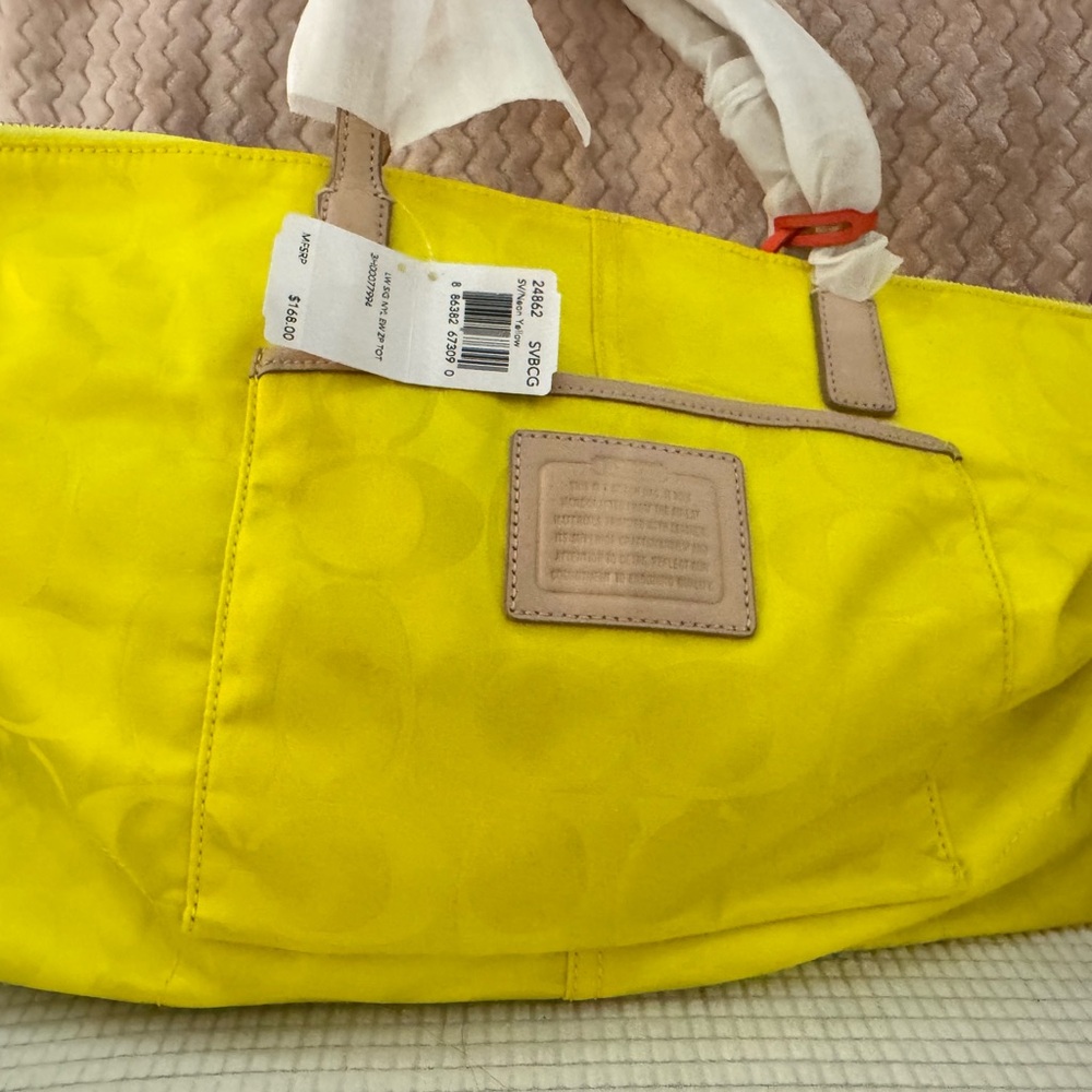 Coach Vibrant Yellow Tote Bag